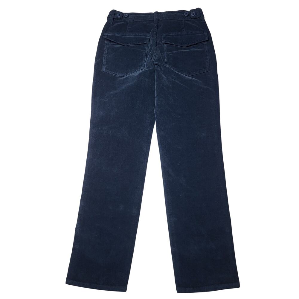 Madewell Slim Straight Utility Corduroy Pants Navy Blue Garment Dye Mid Rise 25 - Picture 4 of 12